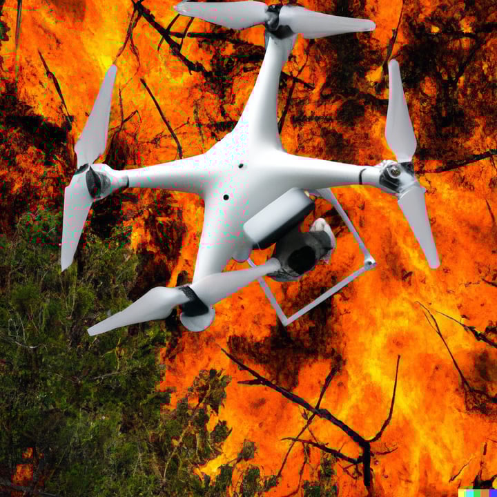 Firefighting with the help of drone operations