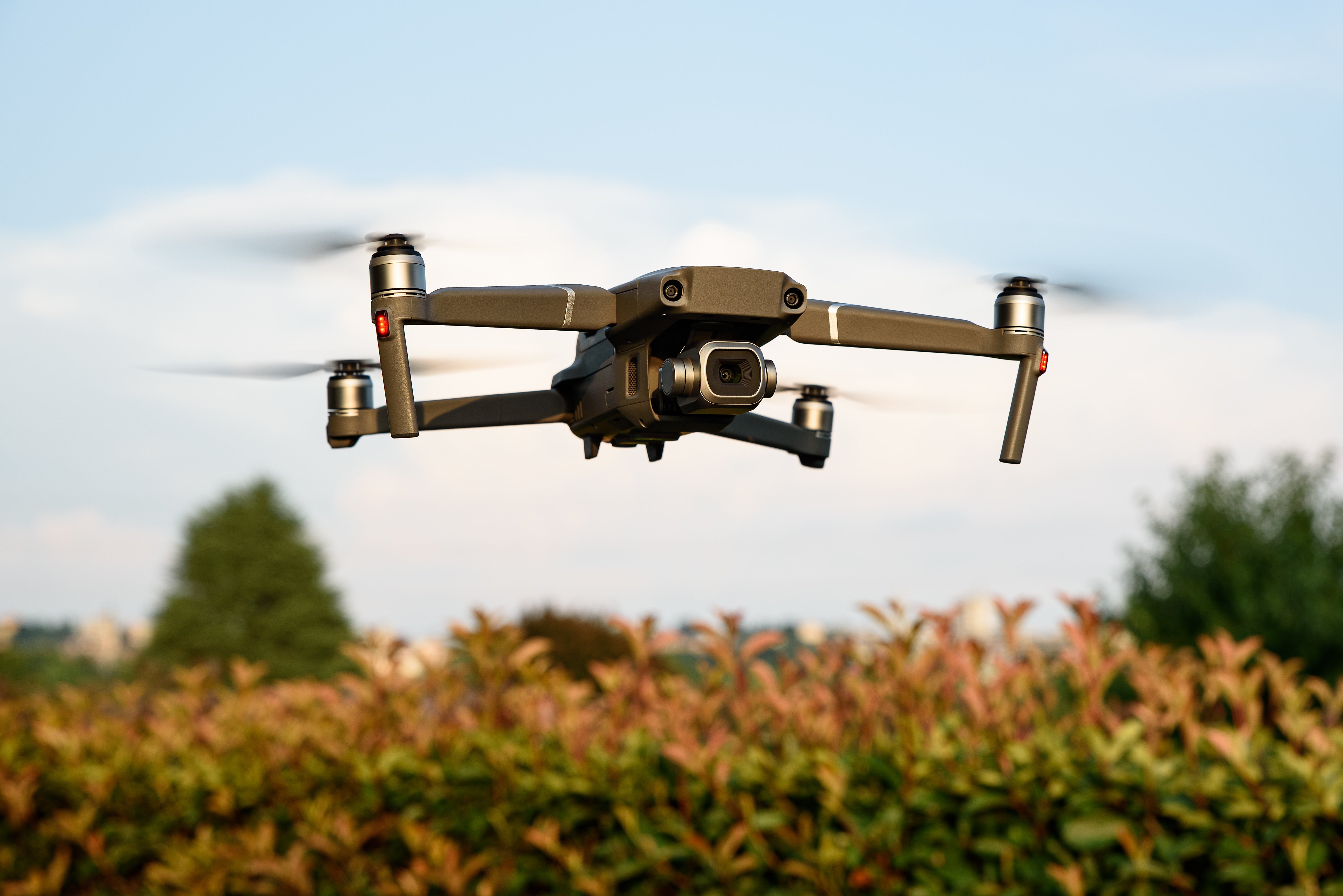 Drone over field